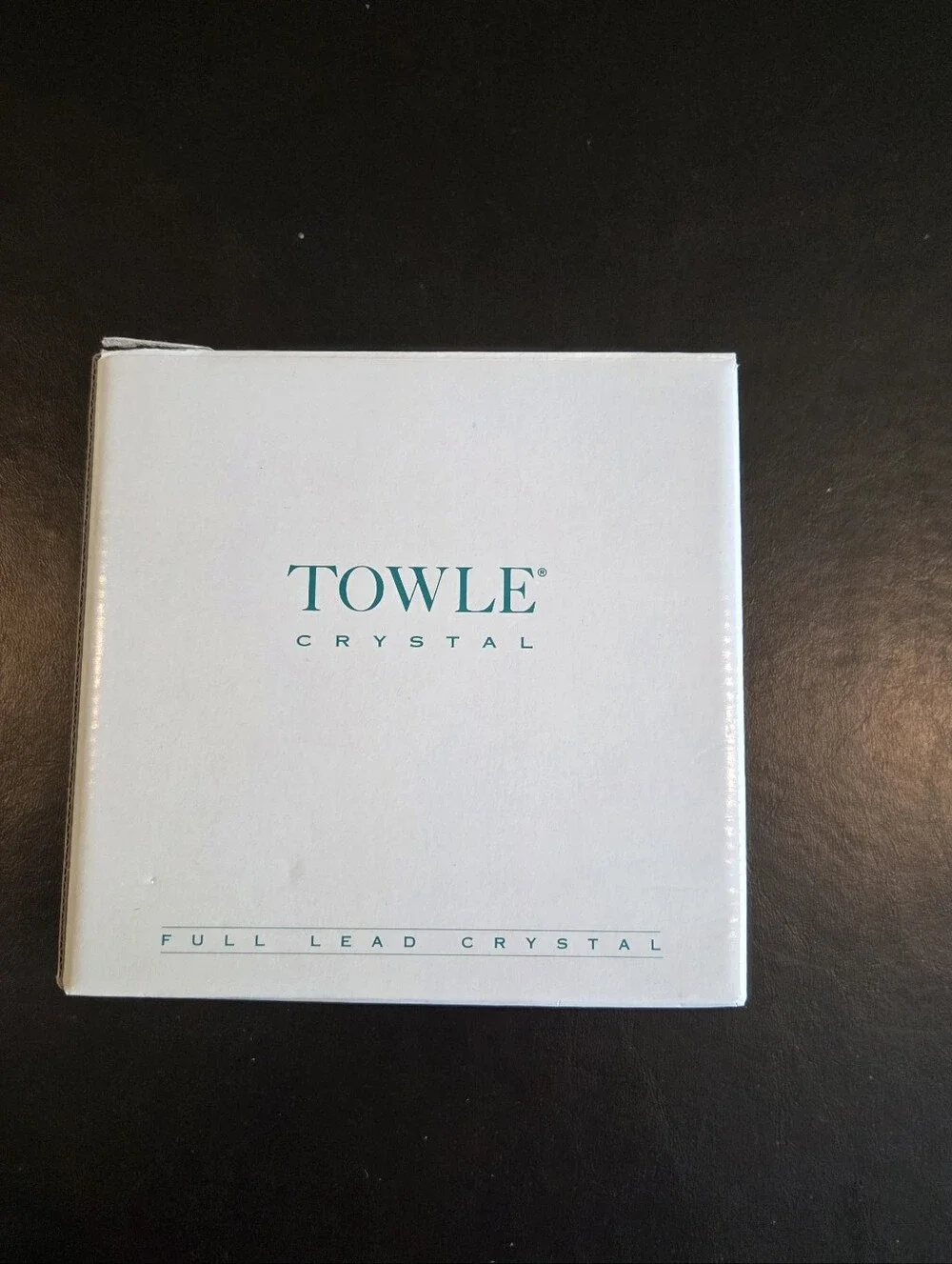 Towle Full Lead Crystal Candlestick Holders Pair Made in Austria Ribbed Taper